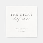 リハーサルモダンディナ結婚ーの前の夜 スタンダードカクテルナプキン (正面)