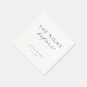 リハーサルモダンディナ結婚ーの前の夜 スタンダードカクテルナプキン (角)