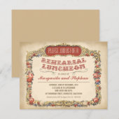 リハーサルランチ ビクトリアン ヴィンテージ 招待状 (正面/裏面)