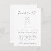 リハーサル前に結婚飲む 招待状 (正面/裏面)