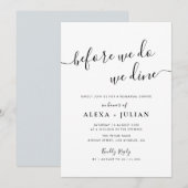 リハーサル前に 招待状 (正面/裏面)