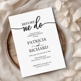 リハーサル前のディナーシンプルエレガント 招待状