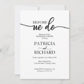 リハーサル前のディナーシンプルエレガント 招待状 (正面)