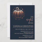 リハーサル前のパンプキン結婚の夜を輝かす 招待状 (正面)