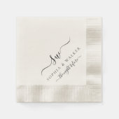 リハーサル前のモダン夜 縁ありカクテルナプキン (正面)