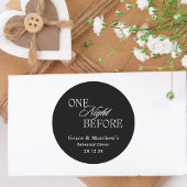 リハーサル前の一晩ディナー白黒 ラウンドシール