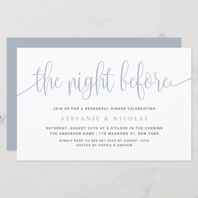 リハーサル前の夜のほこりっぽい青 (正面/裏面)