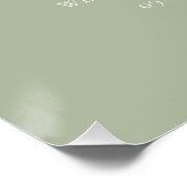 リハーサル前の夜のセージ緑のディナーサイン ポスター (コーナー)