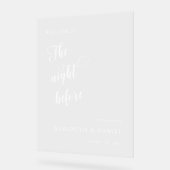 リハーサル前の夜のディナーウェルカムサイン アクリルサイン (傾斜)