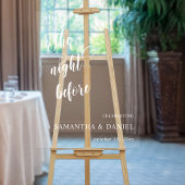 リハーサル前の夜のディナーウェルカムサイン アクリルサイン