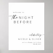 リハーサル前の夜のディナーウェルカムサイン ポスター (正面)