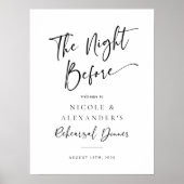 リハーサル前の夜のディナーウェルカムサイン ポスター (正面)