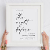 リハーサル前の夜のディナーウェルカムサイン ポスター