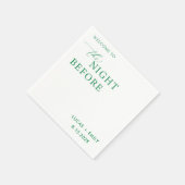 リハーサル前の夜のディナーカスタム スタンダードカクテルナプキン (角)