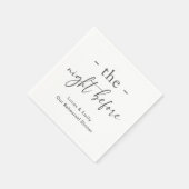 リハーサル前の夜のディナーカスタム スタンダードカクテルナプキン (角)