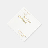 リハーサル前の夜のディナーカスタム スタンダードカクテルナプキン (角)