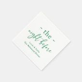 リハーサル前の夜のディナーカスタム スタンダードカクテルナプキン (角)