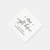 リハーサル前の夜のディナーカスタム スタンダードカクテルナプキン (角)