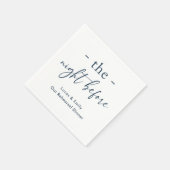 リハーサル前の夜のディナーカスタム スタンダードカクテルナプキン (角)