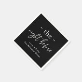 リハーサル前の夜のディナーカスタム スタンダードカクテルナプキン (角)