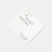 リハーサル前の夜のディナーカスタム スタンダードカクテルナプキン (角)