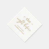 リハーサル前の夜のディナーカスタム スタンダードカクテルナプキン (角)