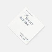 リハーサル前の夜のディナーカスタム スタンダードカクテルナプキン (角)