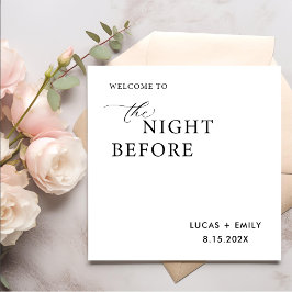 リハーサル前の夜のディナーカスタム スタンダードカクテルナプキン