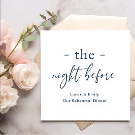 リハーサル前の夜のディナーカスタム スタンダードカクテルナプキン