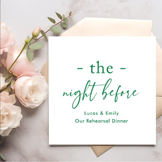 リハーサル前の夜のディナーカスタム スタンダードカクテルナプキン