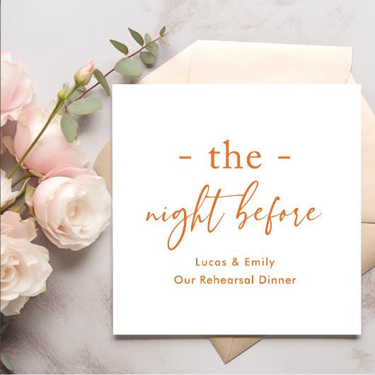 リハーサル前の夜のディナーカスタム スタンダードカクテルナプキン