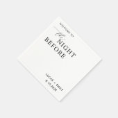 リハーサル前の夜のディナーカスタム スタンダードカクテルナプキン (角)