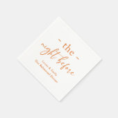 リハーサル前の夜のディナーカスタム スタンダードカクテルナプキン (角)