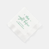 リハーサル前の夜のディナーカスタム 縁ありカクテルナプキン (角)