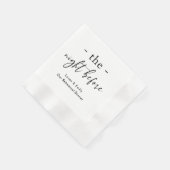 リハーサル前の夜のディナーカスタム 縁ありカクテルナプキン (角)