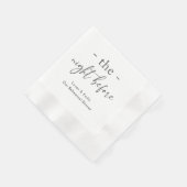 リハーサル前の夜のディナーカスタム 縁ありカクテルナプキン (角)