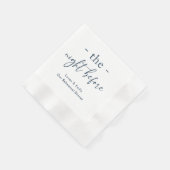 リハーサル前の夜のディナーカスタム 縁ありカクテルナプキン (角)