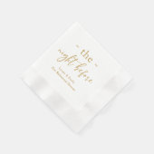 リハーサル前の夜のディナーカスタム 縁ありカクテルナプキン (角)