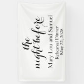 リハーサル前の夜のパーティーバナー 横断幕 (縦)