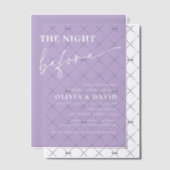 リハーサル前の夜のライトパープル ベラム紙招待状 (オフセット (招待状))