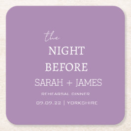 リハーサル前の夜のラベンダー結婚ズ スクエアペーパーコースター