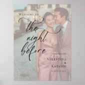 リハーサル前の夜の写真の歓迎サイン ポスター (正面)