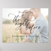 リハーサル前の夜の写真エレガント歓迎 ポスター (正面)