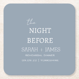 リハーサル前の夜の埃っぽい青パーティー スクエアペーパーコースター