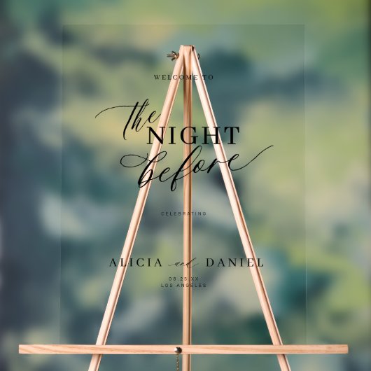 リハーサル前の夜の夕食の歓迎サイン アクリルサイン (ニュートラル)