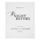 リハーサル前の夜の夕食の歓迎サイン ポスター (正面)