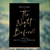 リハーサル前の夜の夕食ブラックウェルカム アクリルサイン (ニュートラル)