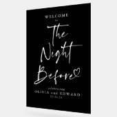 リハーサル前の夜の夕食ブラックウェルカム アクリルサイン (傾斜)