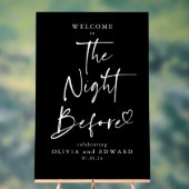 リハーサル前の夜の夕食ブラックウェルカム アクリルサイン (ニュートラル)