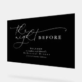 リハーサル前の夜の夕食ブラックウェルカム アクリルサイン (傾斜)